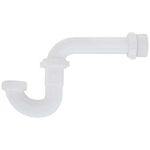 Main product image of 1-1/2" x 1-1/2" Tubular Threaded Adapter, Reversible J-Bend w/ ABS Adapter (White)