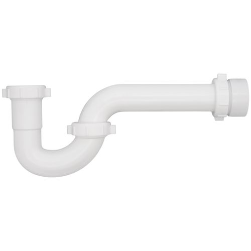Main product image of 1-1/2" x 1-1/2" Tubular P-Traps w/ Threaded Adapter (White)