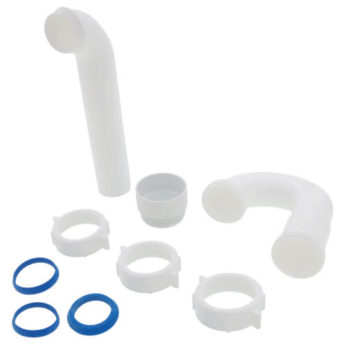 1-1/2" White P-Trap w/ Threaded PVC Adapter
