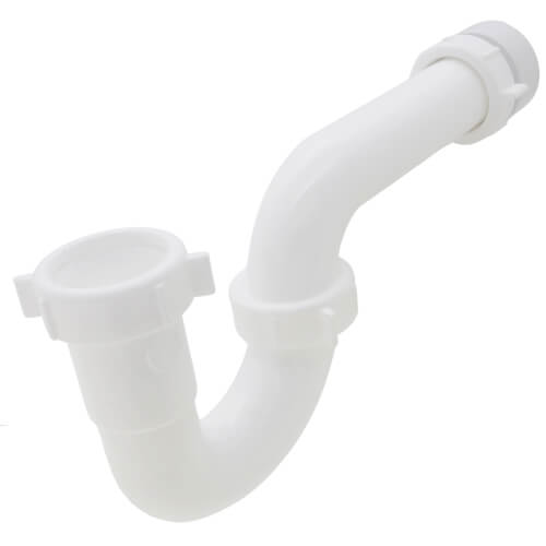 1-1/2" White P-Trap w/ Threaded PVC Adapter