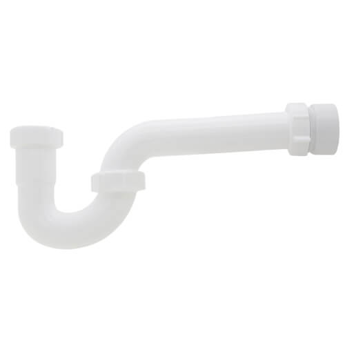 1-1/2" White P-Trap w/ Threaded PVC Adapter