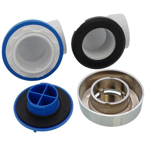 Main product image of True Blue PVC Bath Waste Half Kit w/ Uni-Lift Stopper & Test Kit (Chrome Plated Zinc)