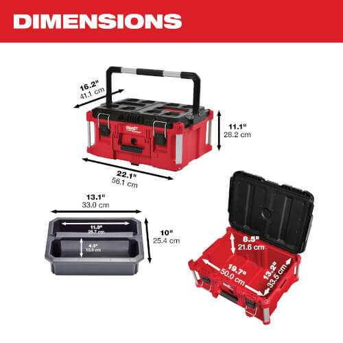 PACKOUTLARGEROLLBOX Milwaukee PACKOUTLARGEROLLBOX PACKOUT Tool Box Package w/ PACKOUT