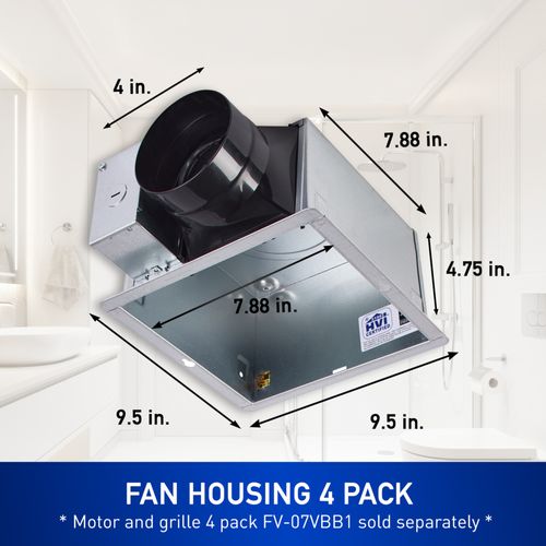 Main product image of Panasonic Ecovent Housing Can Only for Ceiling Mount Bathroom Exhaust Fan, FV-07VBA1A, Pack of 4