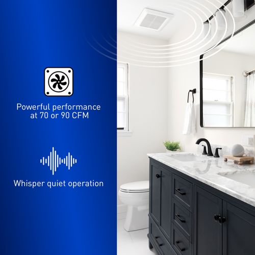 Main product image of Panasonic EcoVent Fan Contractor Pack Bathroom Exhaust Fan Motor/Grille Assembly Only, 70-90 CFM, FV-07VBB1, Pack of 4