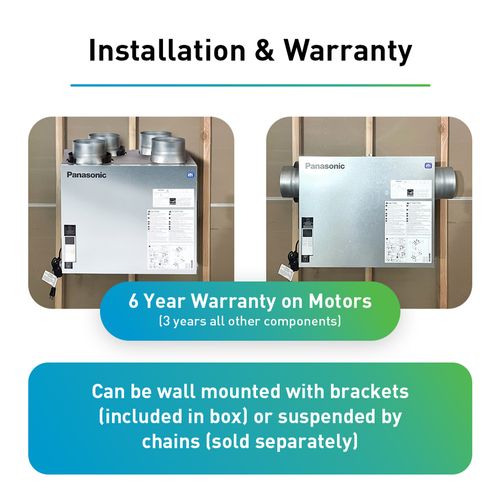 Main product image of Panasonic BalancedHome 150 Elite Energy Recovery Ventilator (ERV), 30-150 CFM, Top Port, FV-15VE1T
