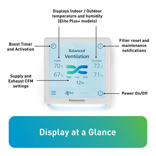 Main product image of Intelli-Balance 100 Energy Recovery Ventilator (ERV), Corded Model, 30-100 CFM, Temperate Climate, FV-SCVE2