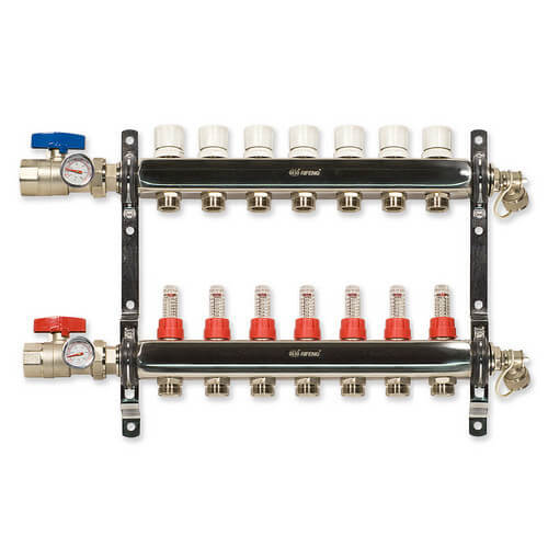 Main product image of 7 Loop Stainless Steel Manifold Package - 1/2" PEX-AL-PEX