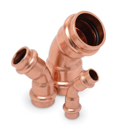 Main product image of 1-3/8" ZoomLock MAX 45-Degree Elbow, 2 Pack (MZK-45E22-HNBR), 871399