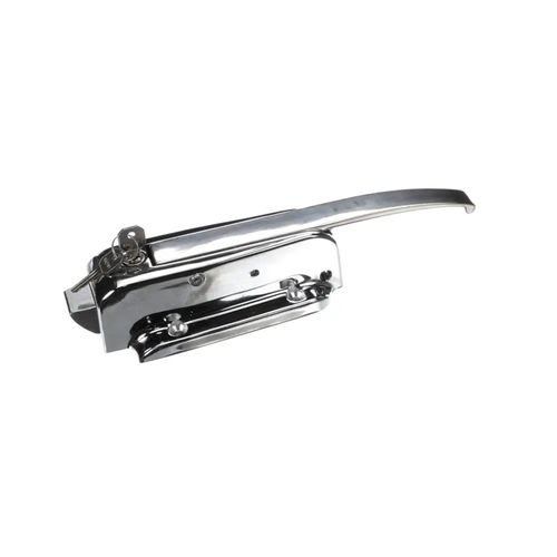 Main product image of Door Latch Body w/ Cylinder Lock & Keys, Polished Chrome, Walk-In, 10056CL502001