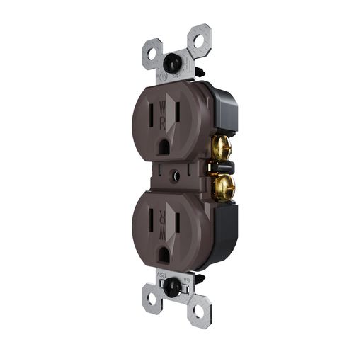 Main product image of Weather-Resistant Duplex Receptacle, NEMA 5-15R - Brown (15A, 125V), 3232TREXWR