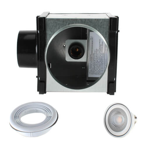 4" Single-Grille Premium Bath Fan with 7W Dimmable LED Light, 110 CFM (120V)