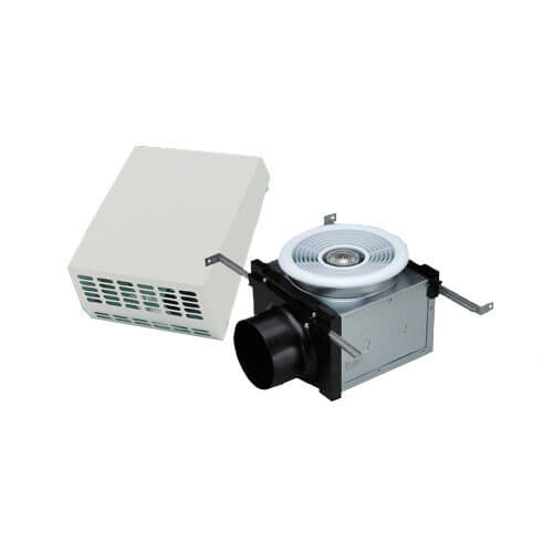 PBW110H Exterior Wall Mount Bath Fan w/ Dimmable Halogen Light, 4" Duct