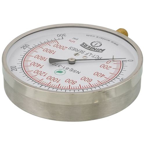 Main product image of 4-1/2" PCT Contractor Pressure Gauge, Lead Free (0-300 PSI)