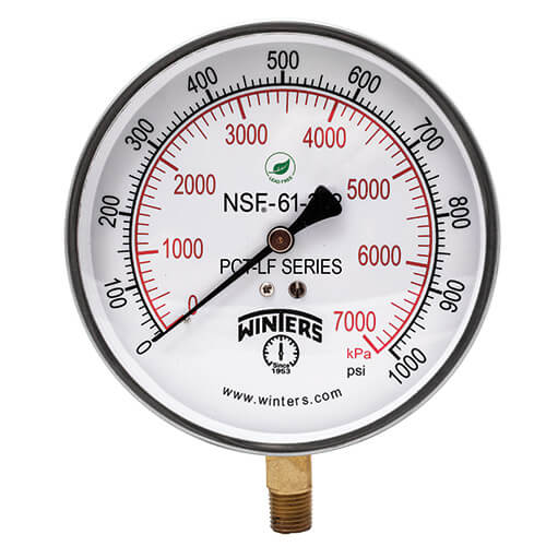 Main product image of 4-1/2" PCT Contractor Pressure Gauge (30"Hg-0-60 PSI)