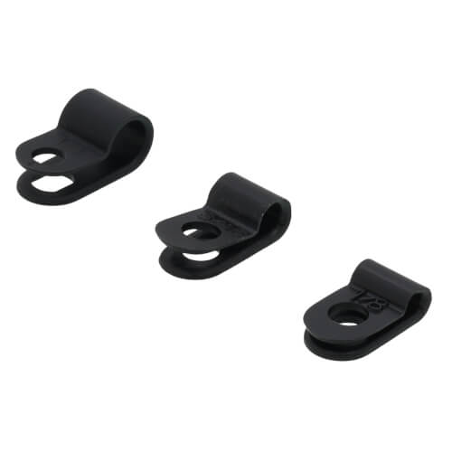 Main product image of Assorted Black Nylon Cable Clamps - 1/8" (7), 3/16" (6), 1/4" (5), PD455614
