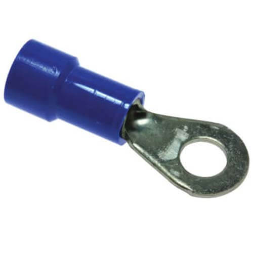 Main product image of #8 Stud Blue Vinyl Insulated Ring Terminal - 16-14 AWG (Blister Pack of 19), PD455617