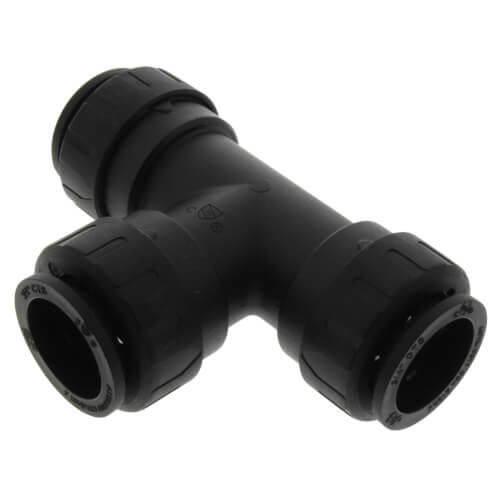 PEI0228E PEX Union Tee, 3/4" CTS, Black