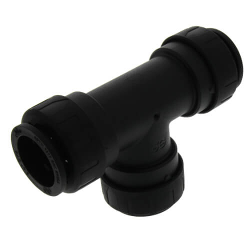 PEI0228E PEX Union Tee, 3/4" CTS, Black