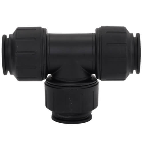 PEI0236E PEX Union Tee, 1" CTS, Black