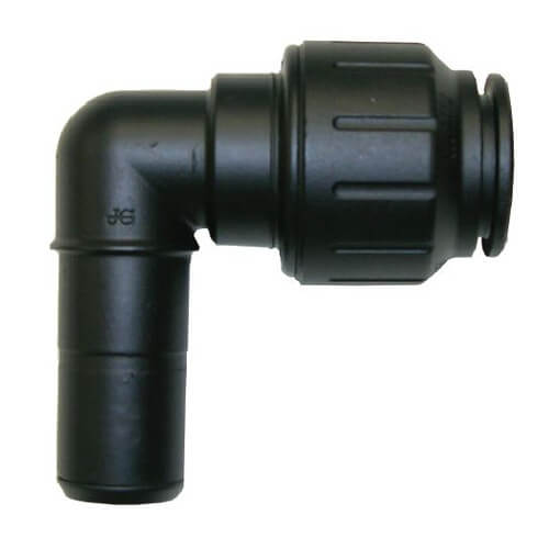 Main product image of PEI223636E PEX 1" Stem Plug in 90° Elbow, 1" CTS, Black