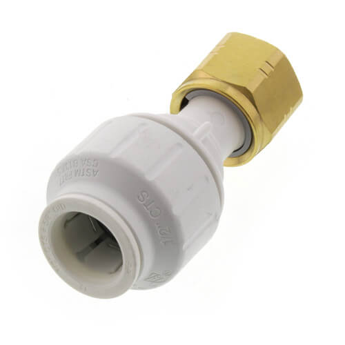 Main product image of 1/2" CTS ID x 1/2" NPS JG Twist & Lock Speedfit Secure Female Connector (Brass Nut)