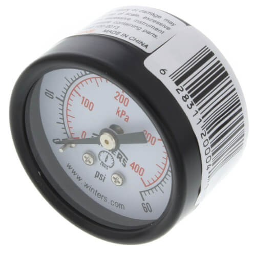 Main product image of 1-1/2" PEM Dual Scale Economy Pressure Gauge (0-60 PSI)