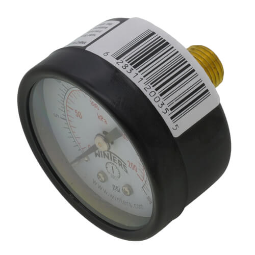 Main product image of 2" PEM Dual Scale Economy Pressure Gauge (0-30 PSI)