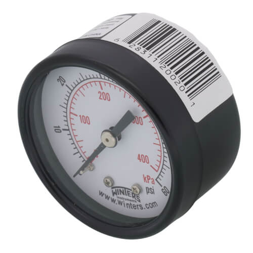 Main product image of 2" PEM Dual Scale Economy Pressure Gauge (0-60 PSI)