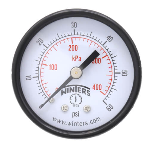 Main product image of 2" PEM Dual Scale Economy Pressure Gauge (0-60 PSI)