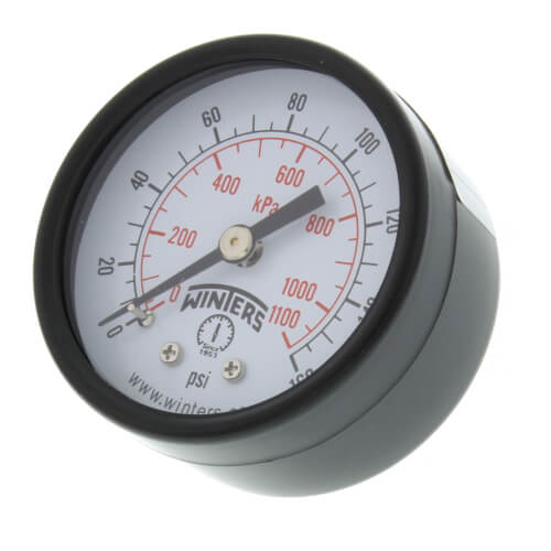 Main product image of 2" PEM Dual Scale Economy Pressure Gauge (0-160 PSI)