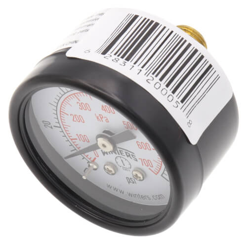 Main product image of 1-1/2" PEM Dual Scale Economy Pressure Gauge (0-100 PSI)