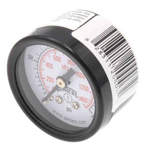 Main product image of 1-1/2" PEM Dual Scale Economy Pressure Gauge (0-200 PSI)