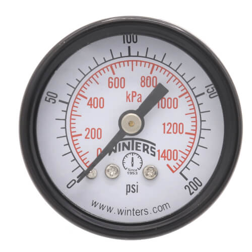 Main product image of 1-1/2" PEM Dual Scale Economy Pressure Gauge (0-200 PSI)