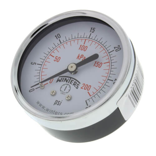 Main product image of 2-1/2" PEM Dual Scale Economy Pressure Gauge (0-30 PSI)