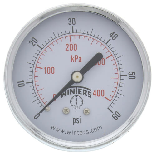 Main product image of 2-1/2" PEM Dual Scale Economy Pressure Gauge (0-60 PSI)