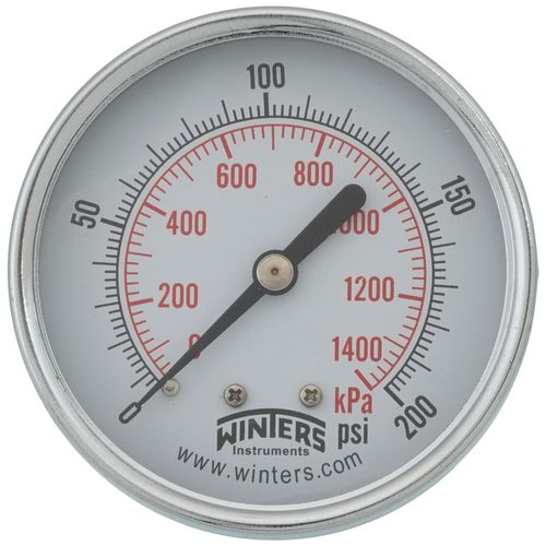 Main product image of 2-1/2" PEM Dual Scale Economy Pressure Gauge (0-200 PSI)