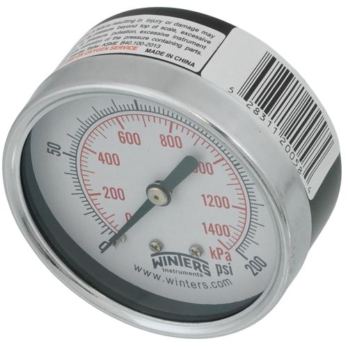 Main product image of 2-1/2" PEM Dual Scale Economy Pressure Gauge (0-200 PSI)