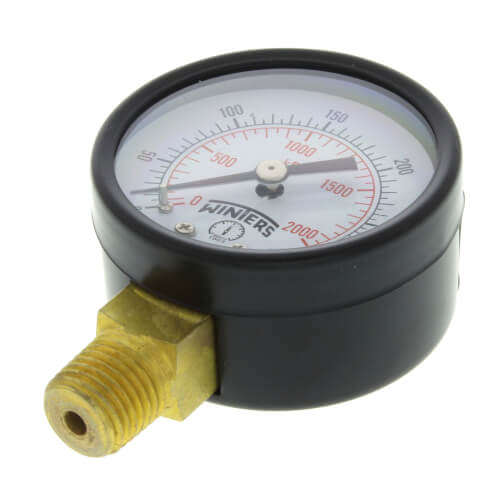 Main product image of 2" PEM Dual Scale Economy Pressure Gauge (0-300 PSI)