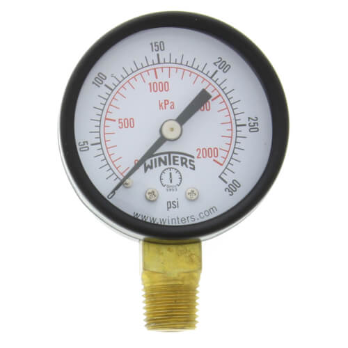 Main product image of 2" PEM Dual Scale Economy Pressure Gauge (0-300 PSI)