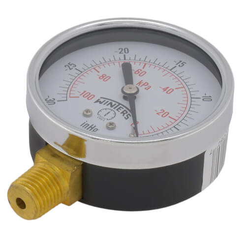 Main product image of 2-1/2" PEM Dual Scale Economy Pressure Gauge (0-30"Hg Vacuum/kpa)