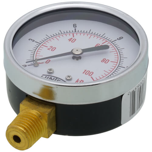 Main product image of 2-1/2" PEM Dual Scale Economy Pressure Gauge (0-15 PSI)