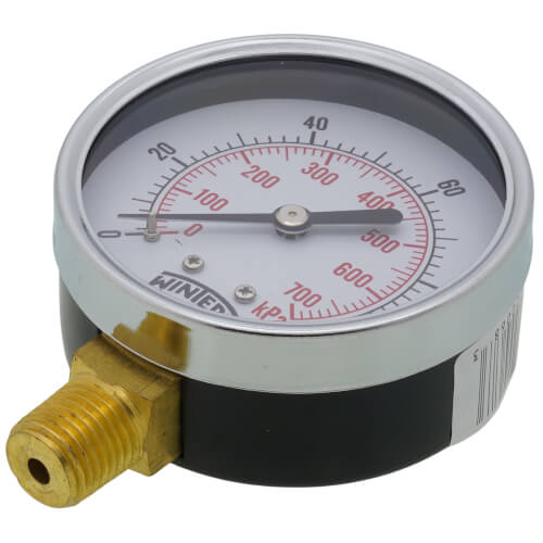 Main product image of 2-1/2" PEM Dual Scale Economy Pressure Gauge (0-100 PSI)