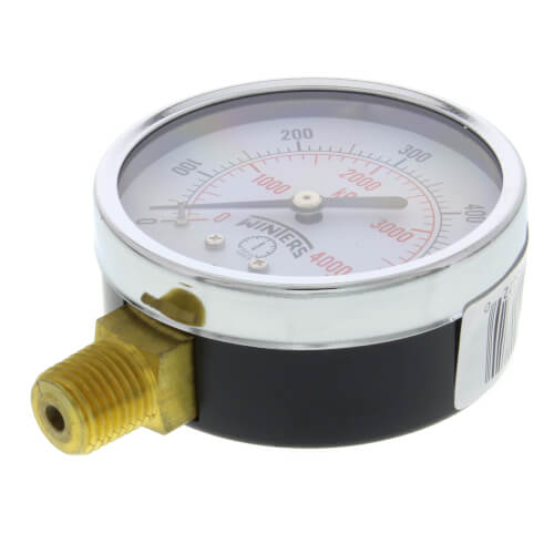 Main product image of 2-1/2" PEM Dual Scale Economy Pressure Gauge (0-600 PSI)