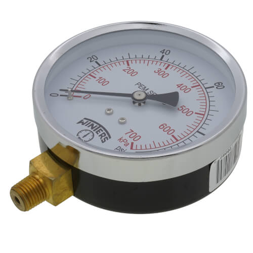 Main product image of 4" PEM Dual Scale Economy Pressure Gauge (0-100 PSI)