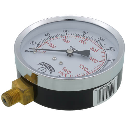 Main product image of 4" PEM Dual Scale Economy Pressure Gauge (0-200 PSI)