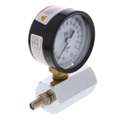 Main product image of 2" PET Economy Gas Test Pressure Gauge (0-15 PSI)