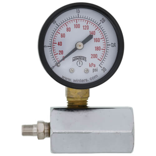 Main product image of 2" PET Economy Gas Test Pressure Gauge (0-30 PSI)