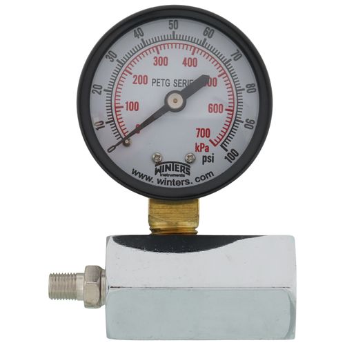 Main product image of 2" PET Economy Gas Test Pressure Gauge (0-100 PSI)