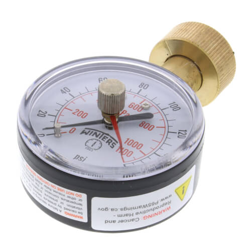 Main product image of 2-1/2" PET Economy Maximum Pointer Water Test Pressure Gauge (0-160 PSI)